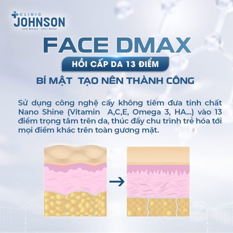 Hồi cấp da 13 điểm Face Dmax tại Johnson Clinic