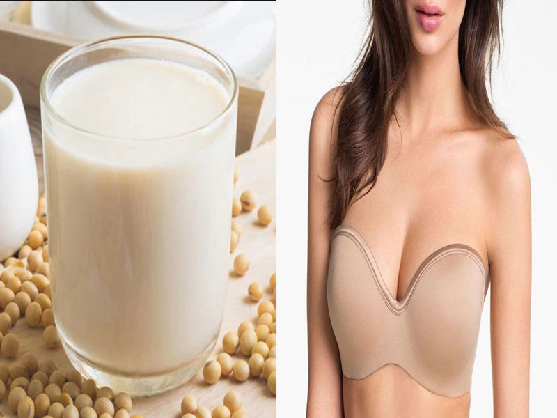 Uống sữa đậu nành giúp tăng vòng 1